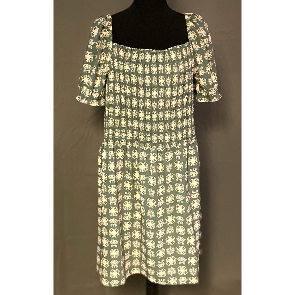 Patterned Babydoll Dress